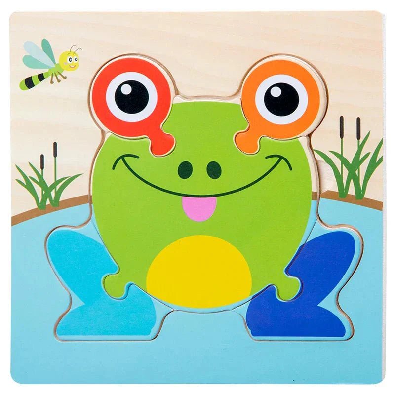 Puzzle en Bois - PuzzlePals™ - Grenouille - Kid Éveil
