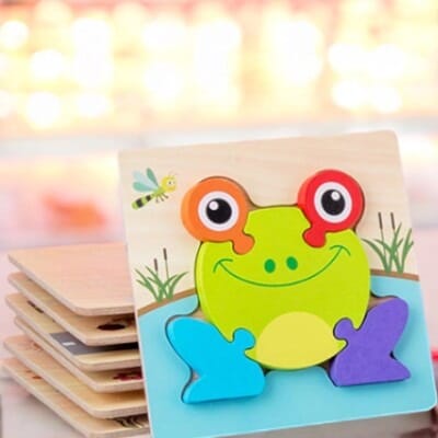 Puzzle en Bois - PuzzlePals™ - Grenouille - Kid Éveil