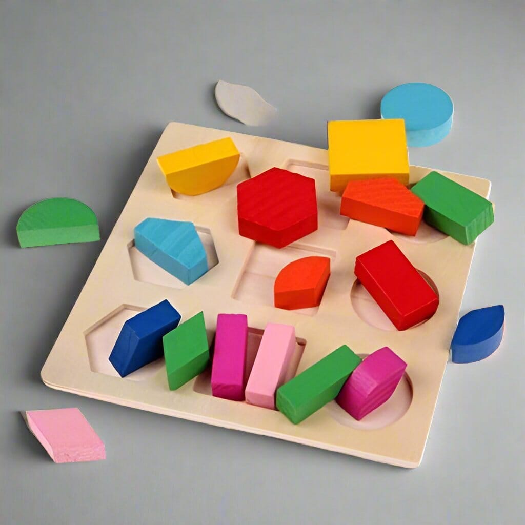 Puzzle en bois - WoodStack™ - Formes Géométriques - Kid Éveil
