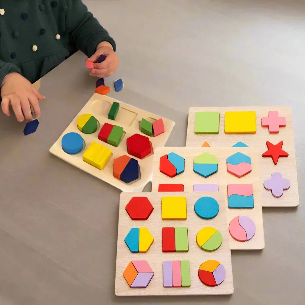 Puzzle en bois - WoodStack™ - Formes Géométriques - Kid Éveil