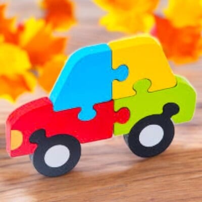Puzzle en Bois - PuzzlePals™ - Voiture - Kid Éveil