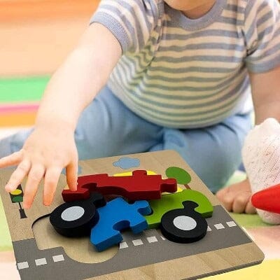 Puzzle en Bois - PuzzlePals™ - Voiture - Kid Éveil